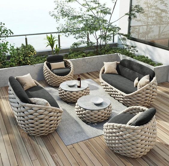 Braid Rope Sofa Set